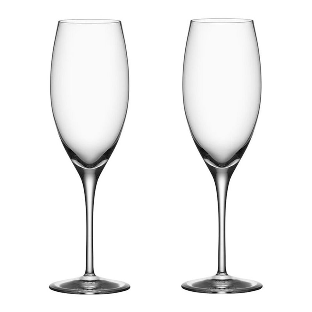 Orrefors Set Of 2 Premier Champagne Glasses